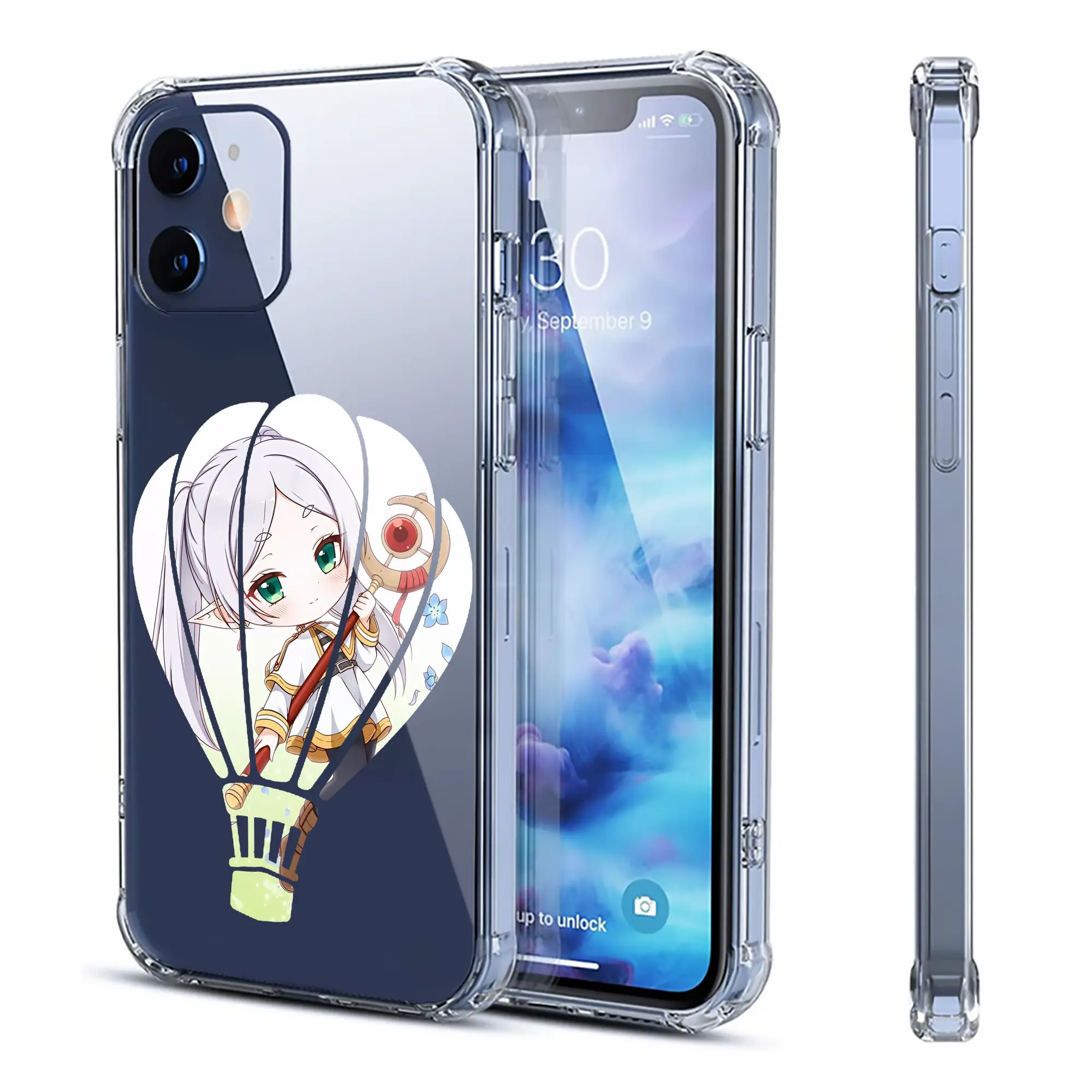 葬送のフリーレン（Frieren） グッズ,フリーレン（Frieren） - IPhone 12シリーズ対応 ・ 透明スマホケース ・ クリアソフトケース ・ TPU素材 ・ 耐衝撃 ・ 高密着 ・ 防汚 防指紋 ・ 簡単着脱